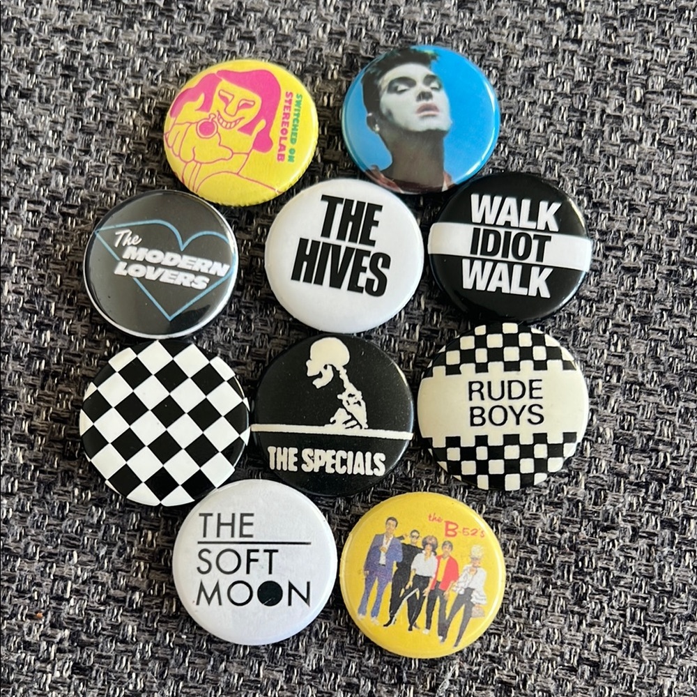 Assorted Ska/New Wave/Indie Pins